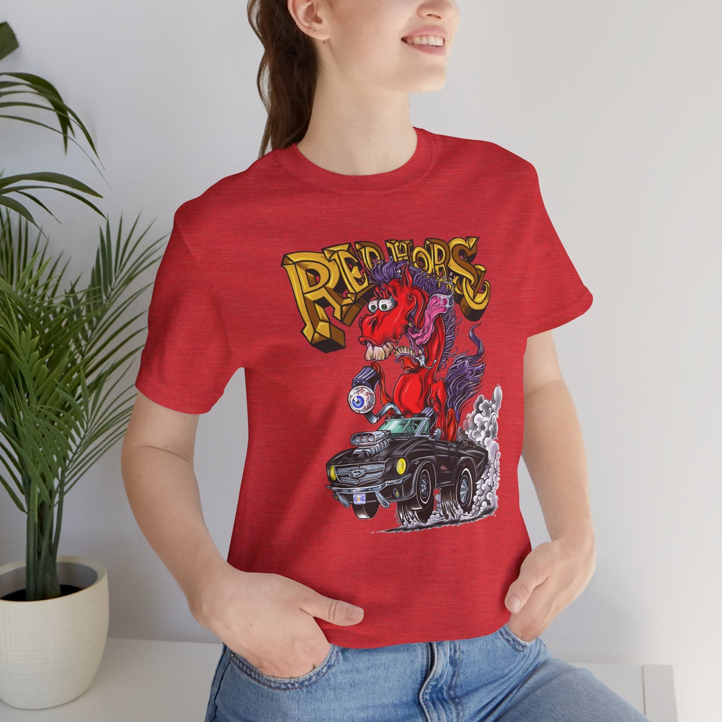 Red Horse Cartoon T-Shirt