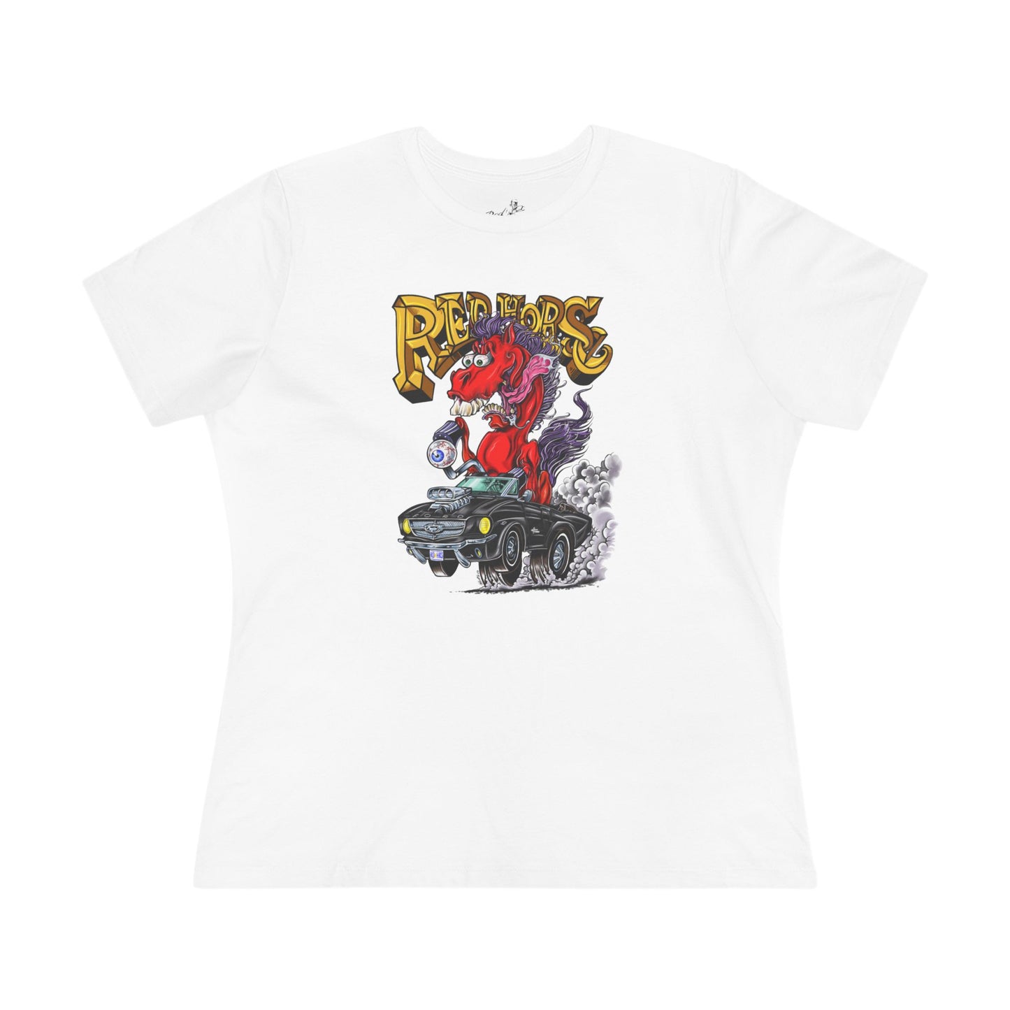 Red Horse Cartoon Women's T-Shirt