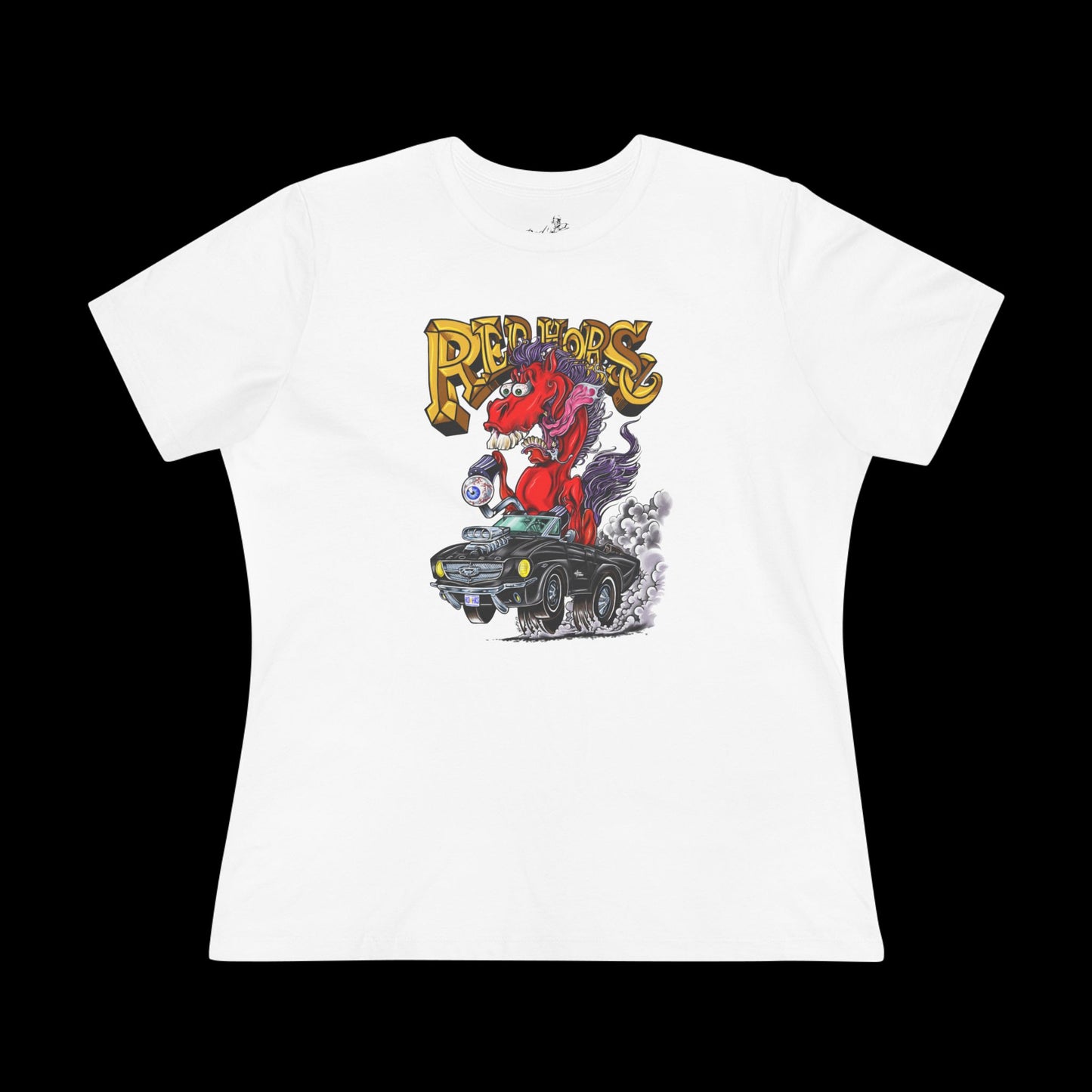 Red Horse Cartoon Women's T-Shirt