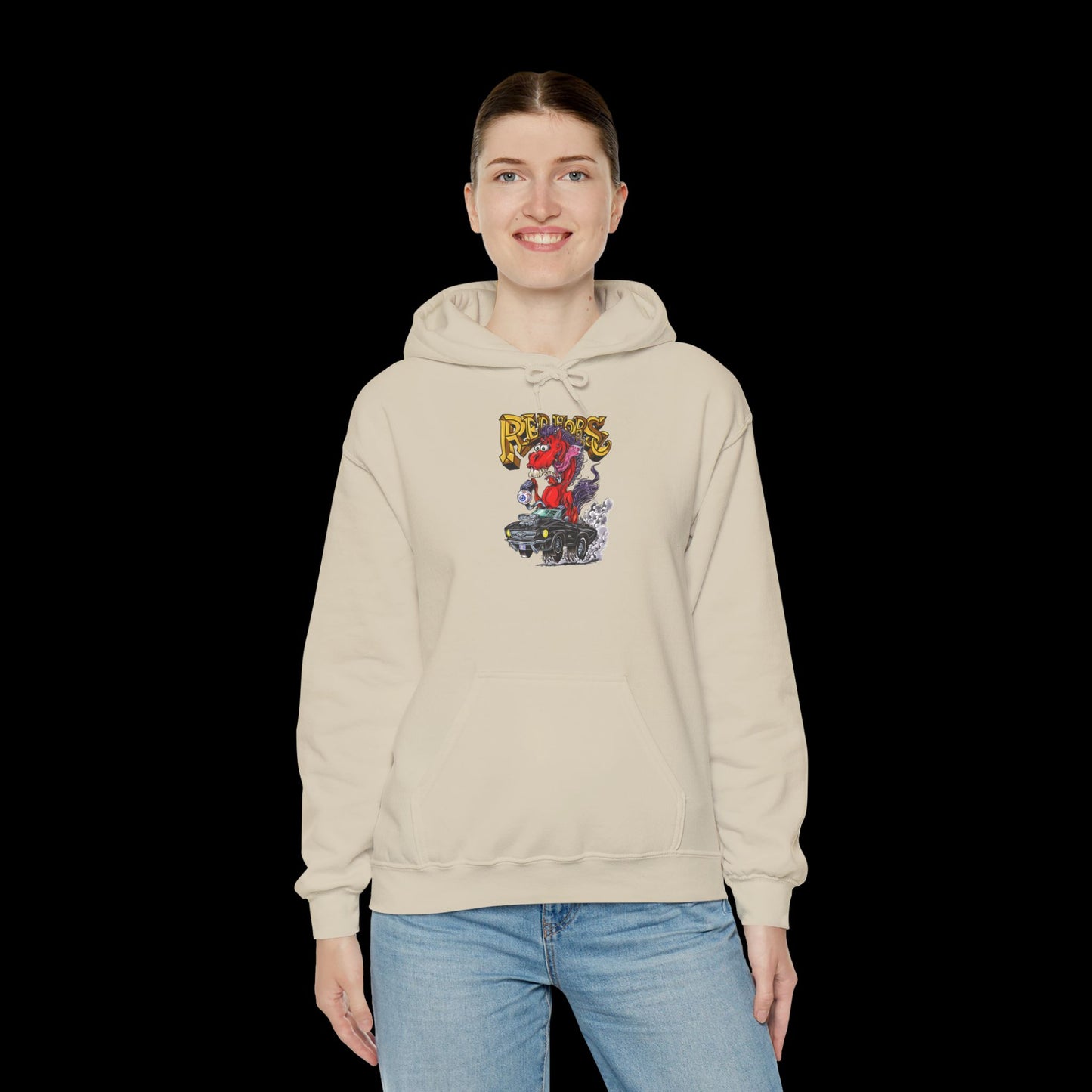 Sweatshirt - Hoodie (Red Horse Cartoon)