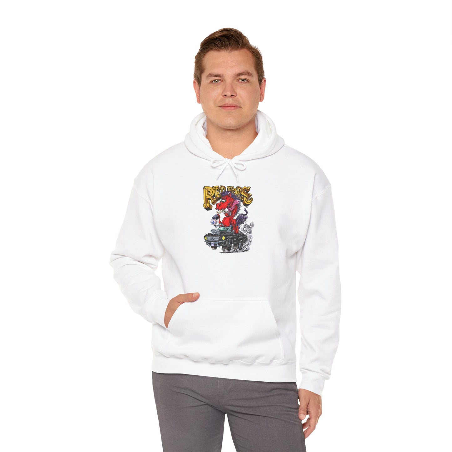 Sweatshirt - Hoodie (Red Horse Cartoon)