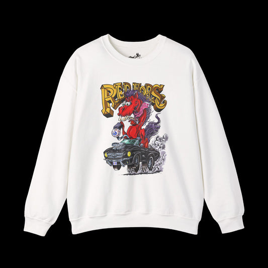 Sweatshirt - Crewneck "Red Horse Cartoon"