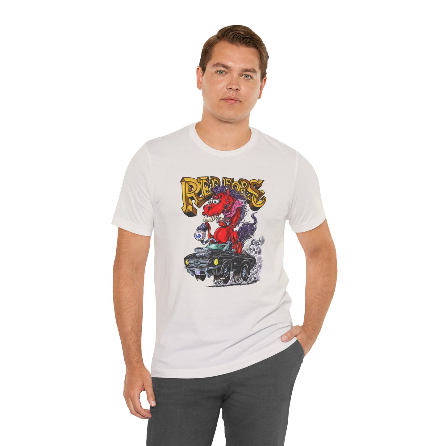 Red Horse Cartoon T-Shirt