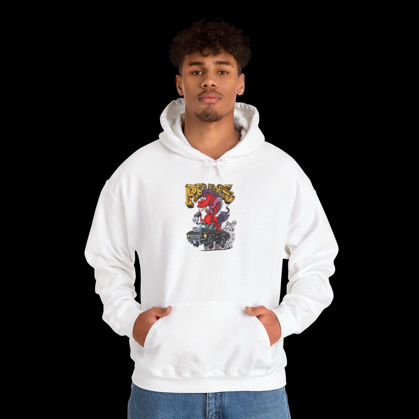 Sweatshirt - Hoodie (Red Horse Cartoon)