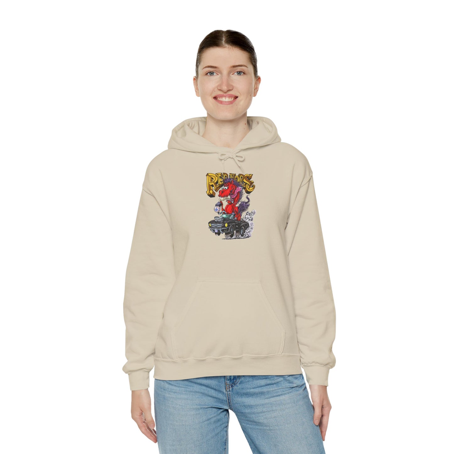 Sweatshirt - Hoodie (Red Horse Cartoon)