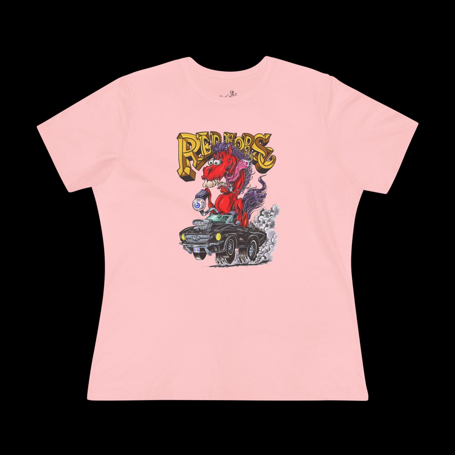 Red Horse Cartoon Women's T-Shirt