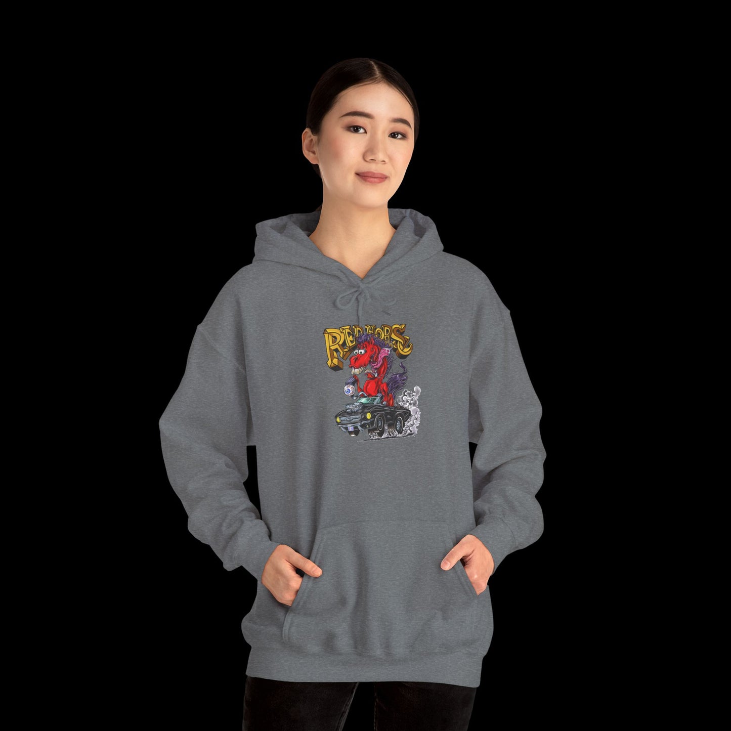 Sweatshirt - Hoodie (Red Horse Cartoon)