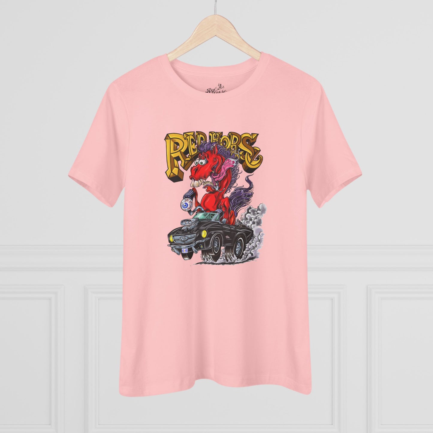 Red Horse Cartoon Women's T-Shirt