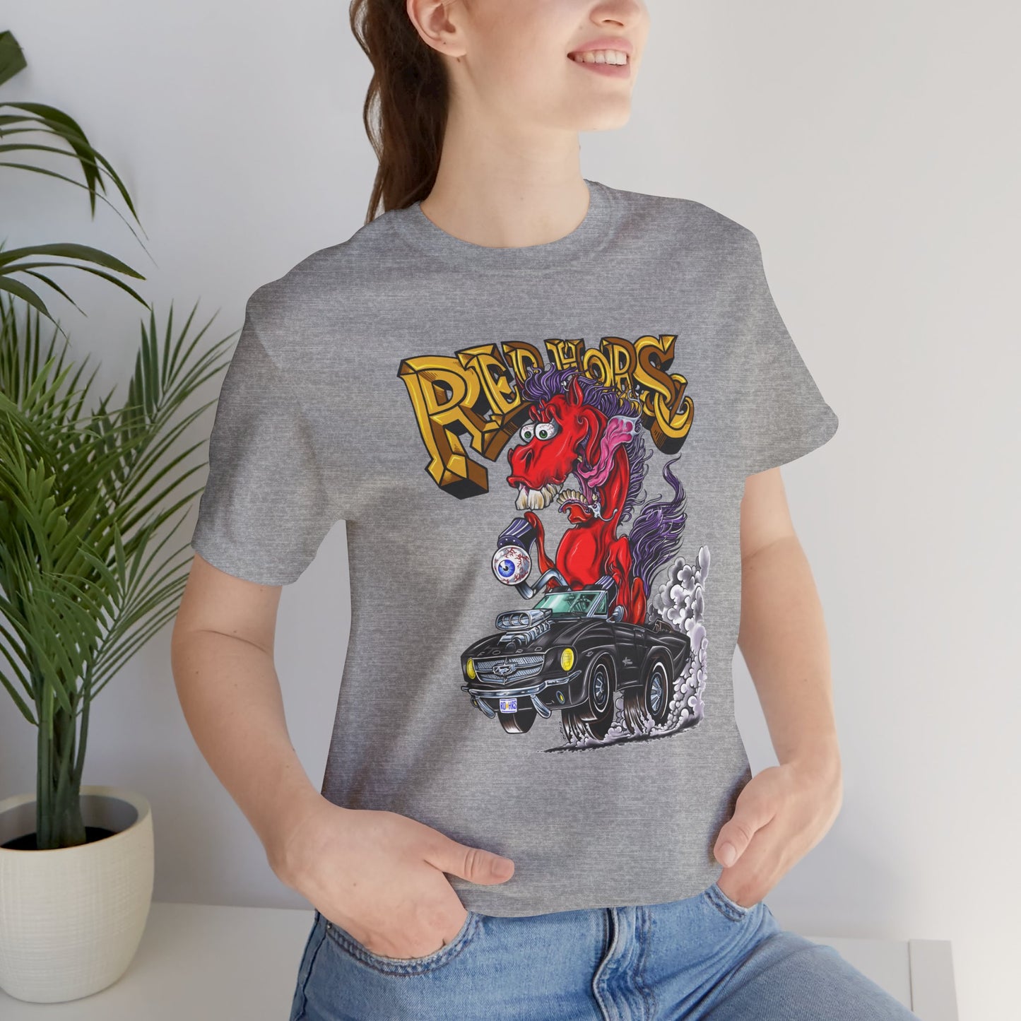 Red Horse Cartoon T-Shirt