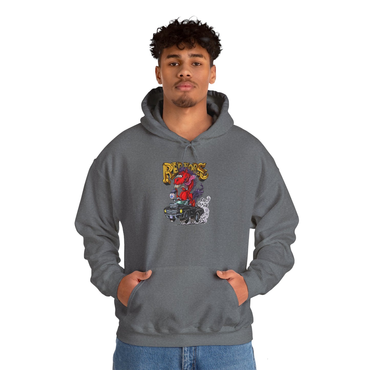 Sweatshirt - Hoodie (Red Horse Cartoon)