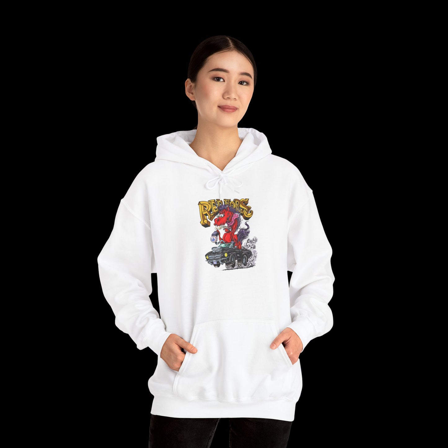 Sweatshirt - Hoodie (Red Horse Cartoon)
