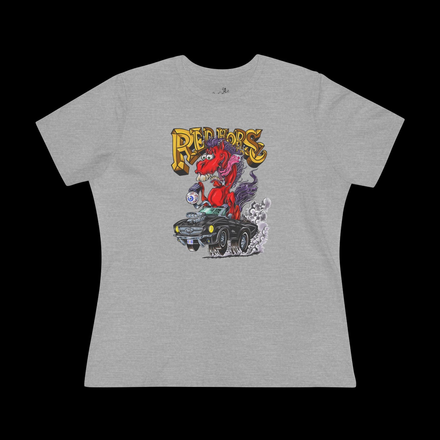 Red Horse Cartoon Women's T-Shirt